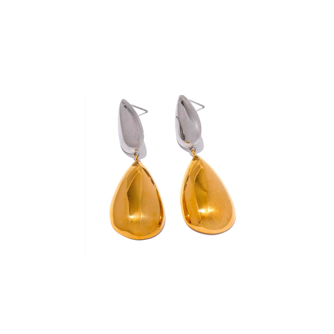 Melina Two Tone Drop Earrings