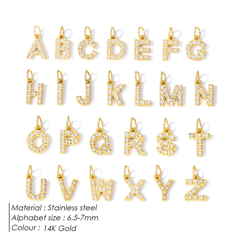 Dalina Pavé Initial Necklace