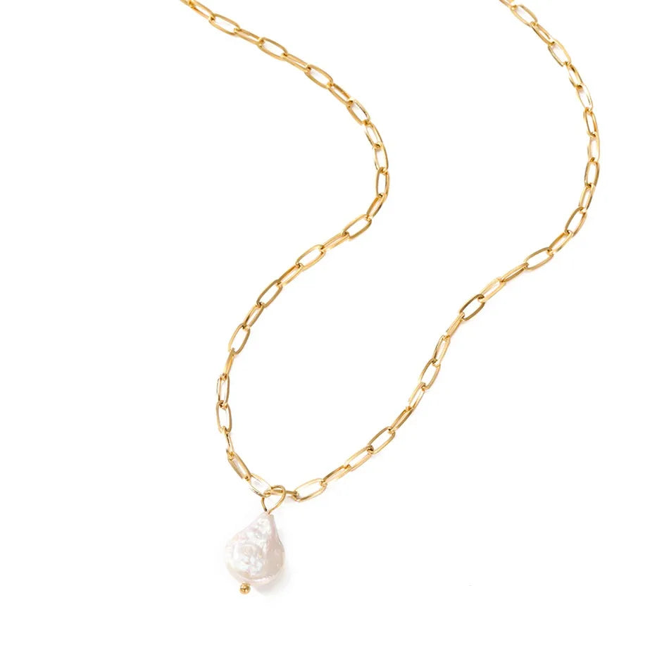 Calan Pearl Drop Necklace