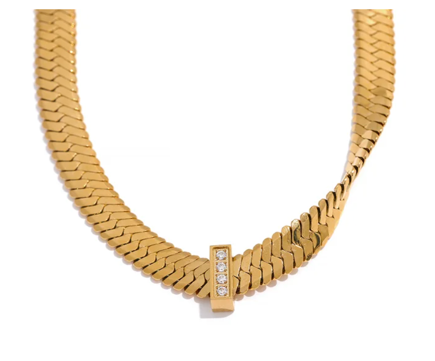 Kamessa Herringbone Necklace