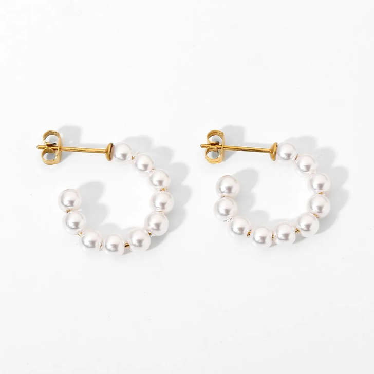Berness Pearl Hoops