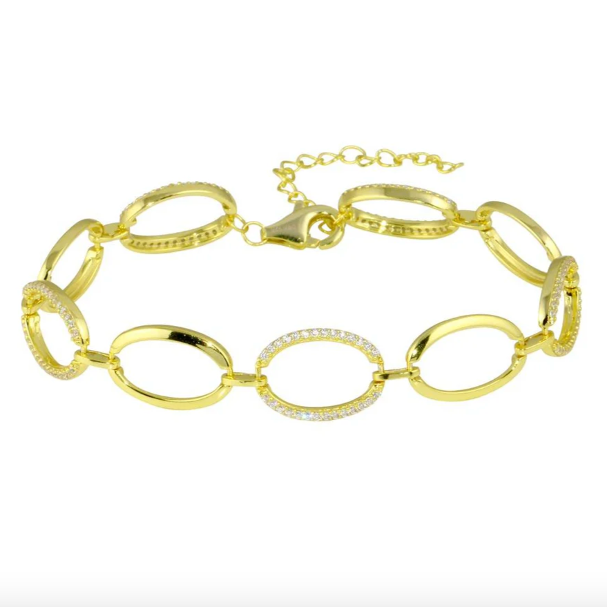 Gema Pave Link Bracelet
