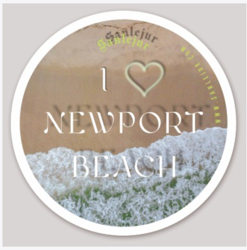I LOVE NEWPORT BEACH STICKER