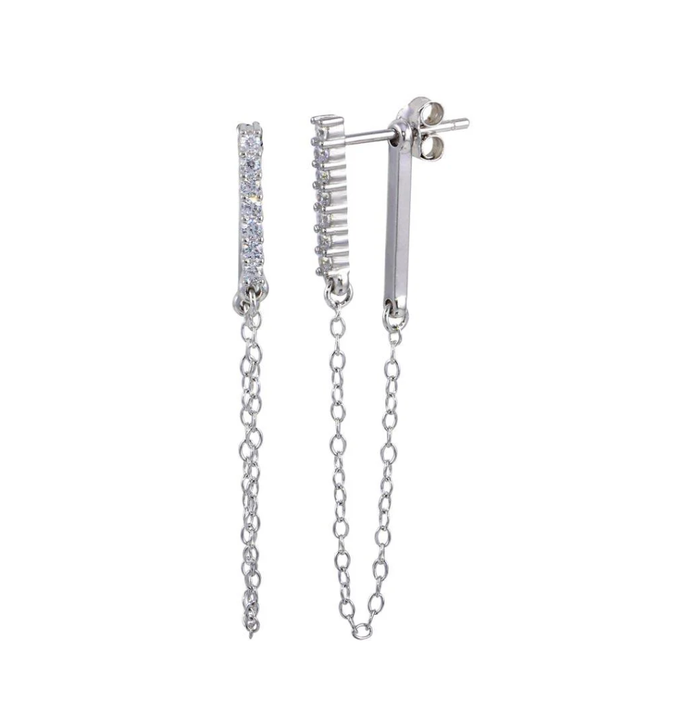 Damila Bar and Chain Earrings