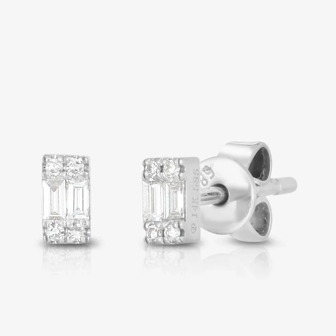 Lini 14K Mini Baguette Diamond Earring