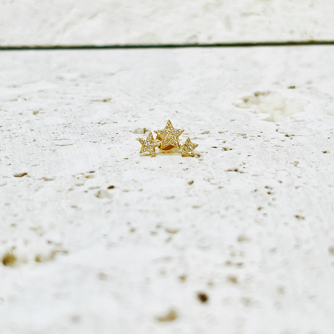 Ellie Star 14K Diamond Earring
