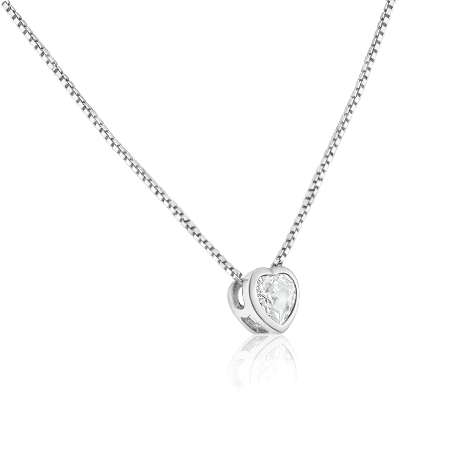 Harra Heart Necklace Silver