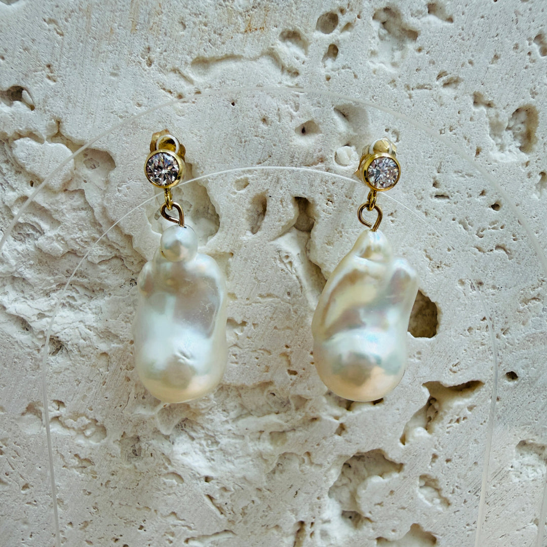 Monaco Drop Pearl Earrings