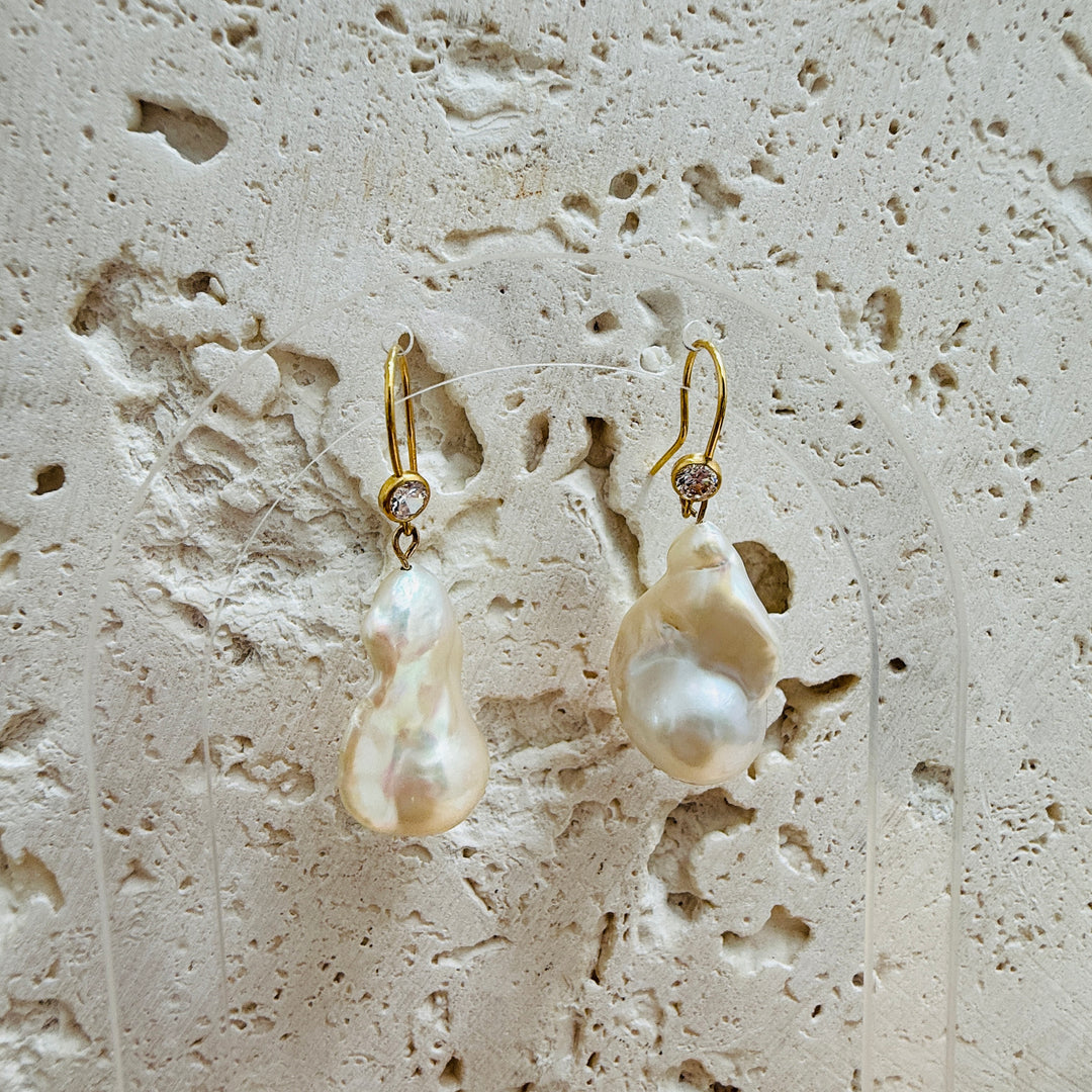 Cannes Drop Pearl Earrings