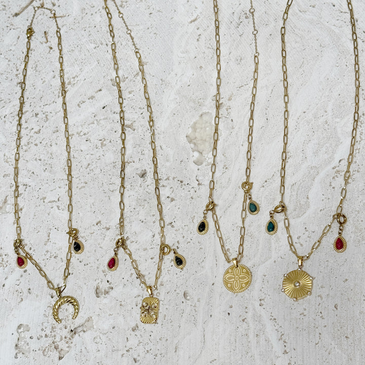 Mel 3 Charm Necklace