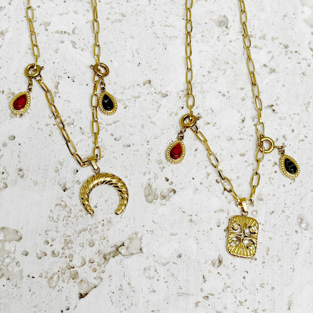 Mel 3 Charm Necklace