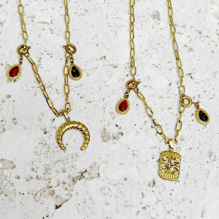Mel 3 Charm Necklace