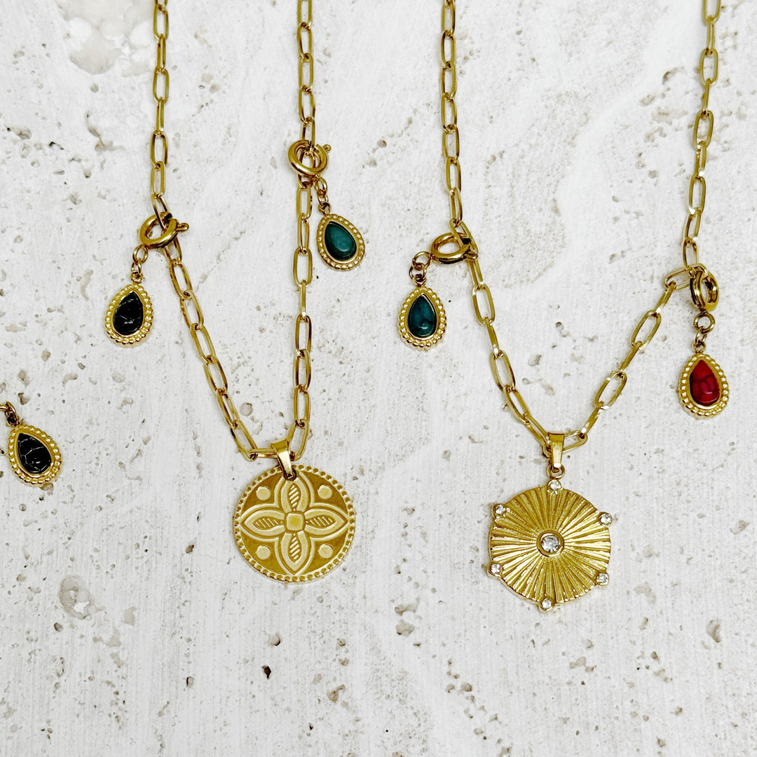 Mel 3 Charm Necklace