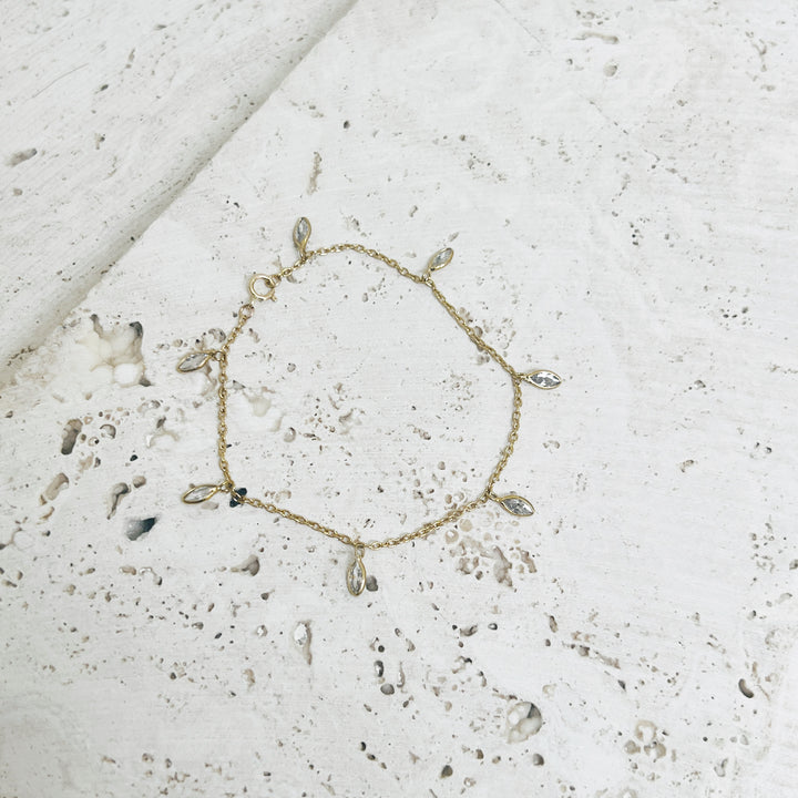 Samda Marquis  Drop Bezel Bracelet