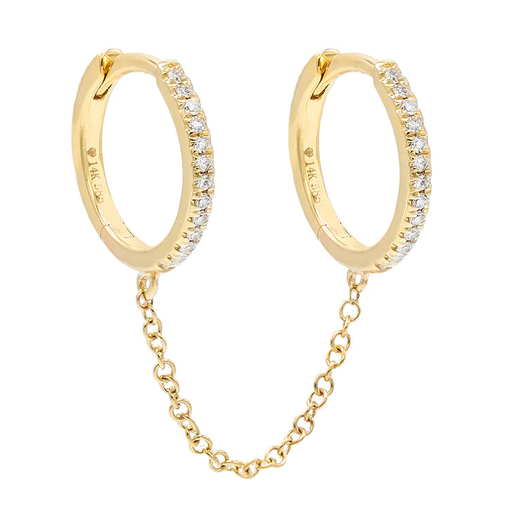 Garra 14K Diamond Huggies