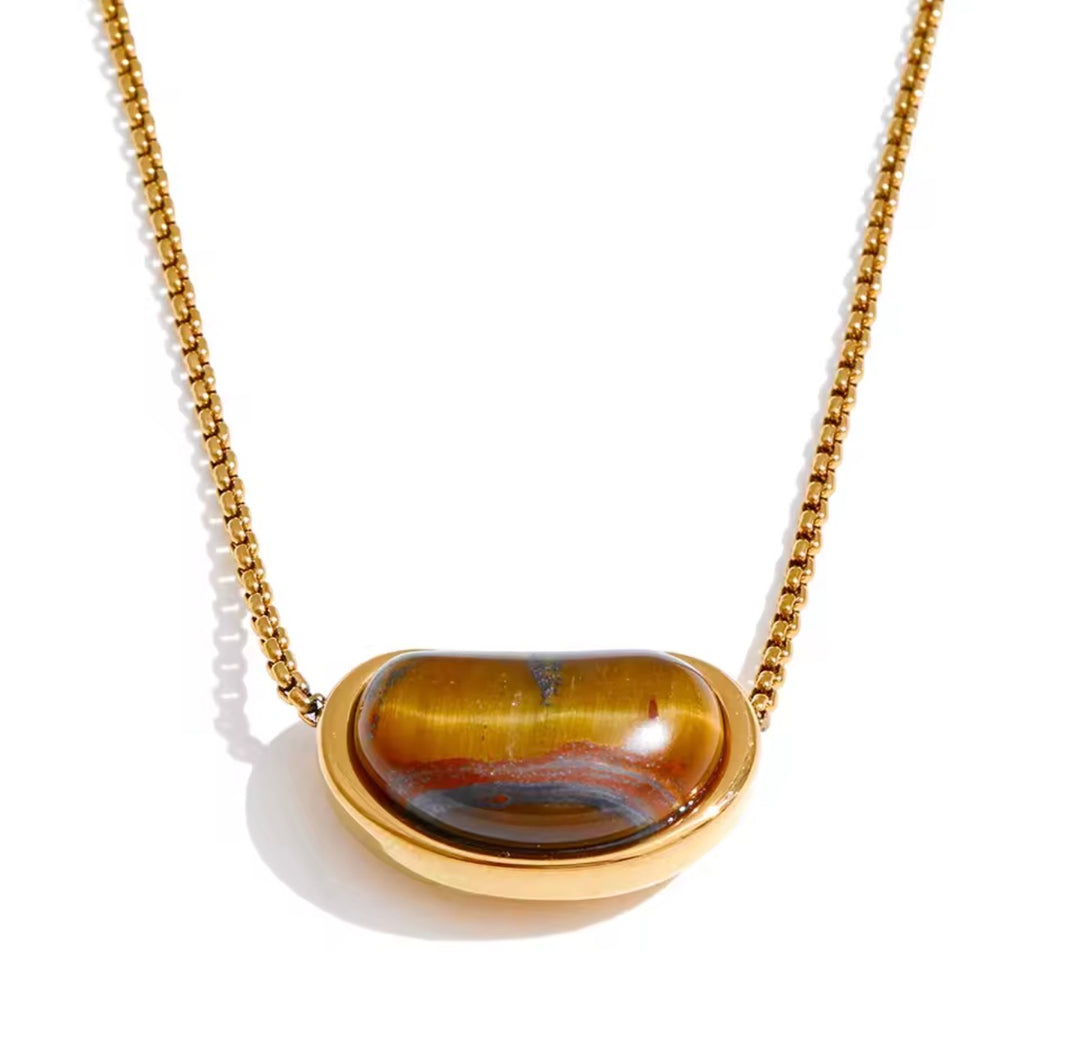 Aldina Tiger Eye Stone Necklace