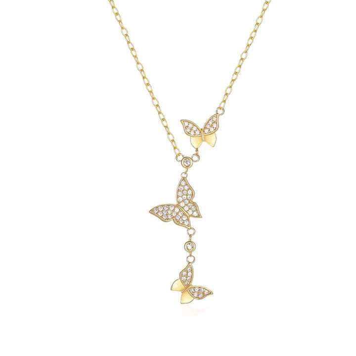 Kourt Butterfly Trio Necklace