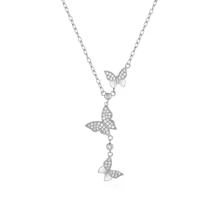 Kourt Butterfly Trio Necklace