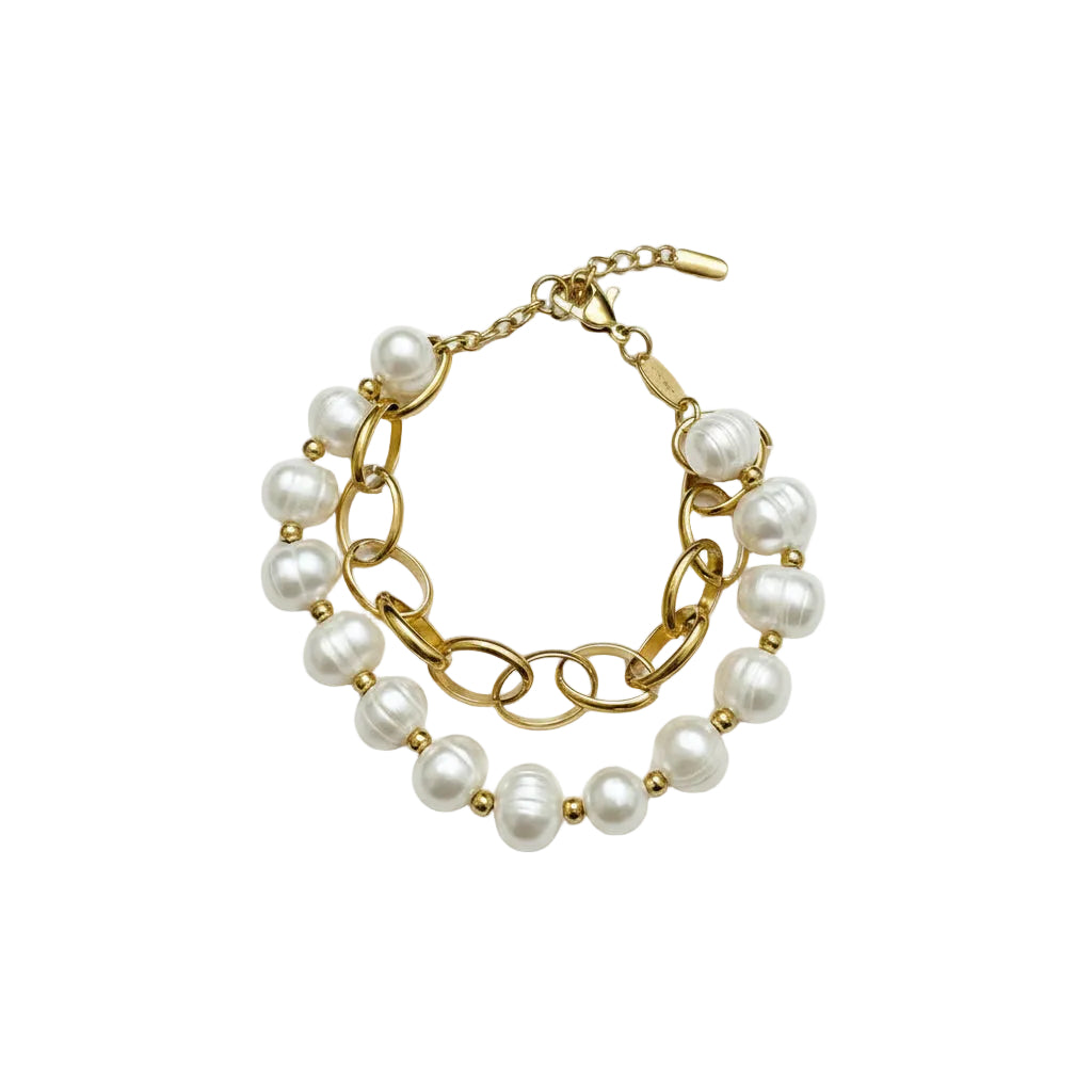 Ali Pearl and Link Bracelet