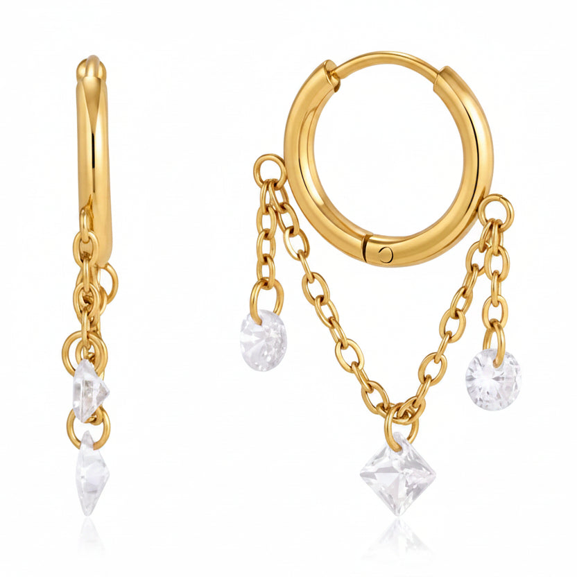 Melina Floating Diamond Earrings