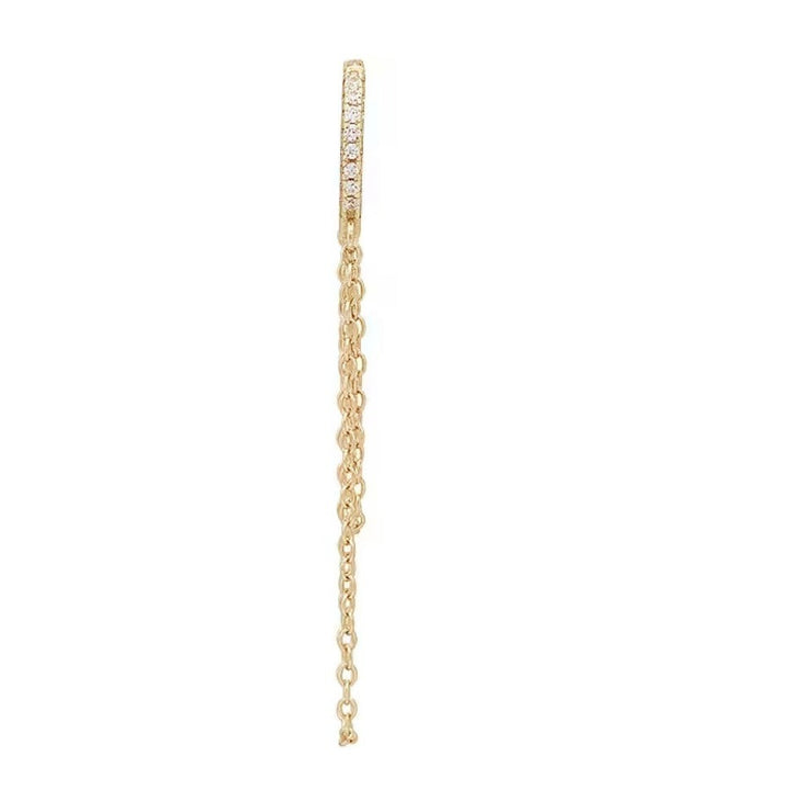 Delmin 14K Diamond Huggies