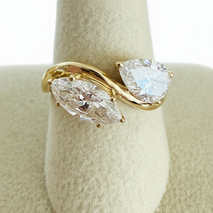 Marley Toi & Moi 2CT Marquise & Pear LBG Diamond Ring