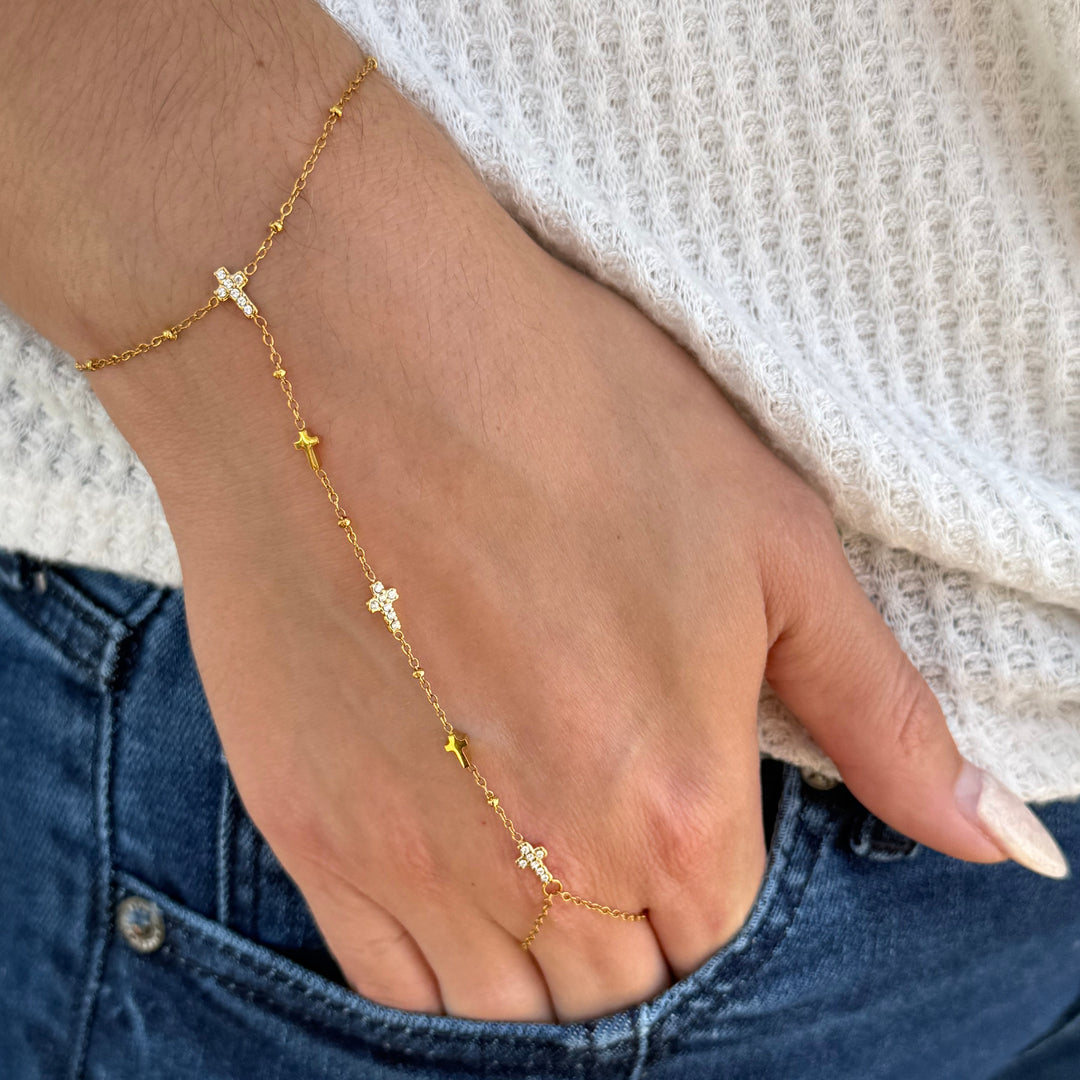 Agape Cross Hand Chain