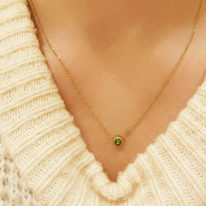 Lara Adjustable Chain w/ Birthstone Charm