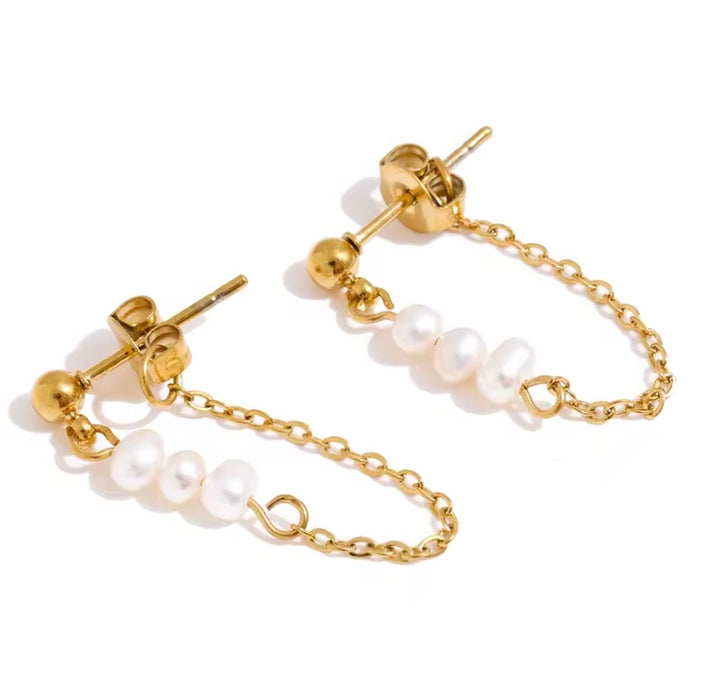 Iris  Drop Pearl Earrings
