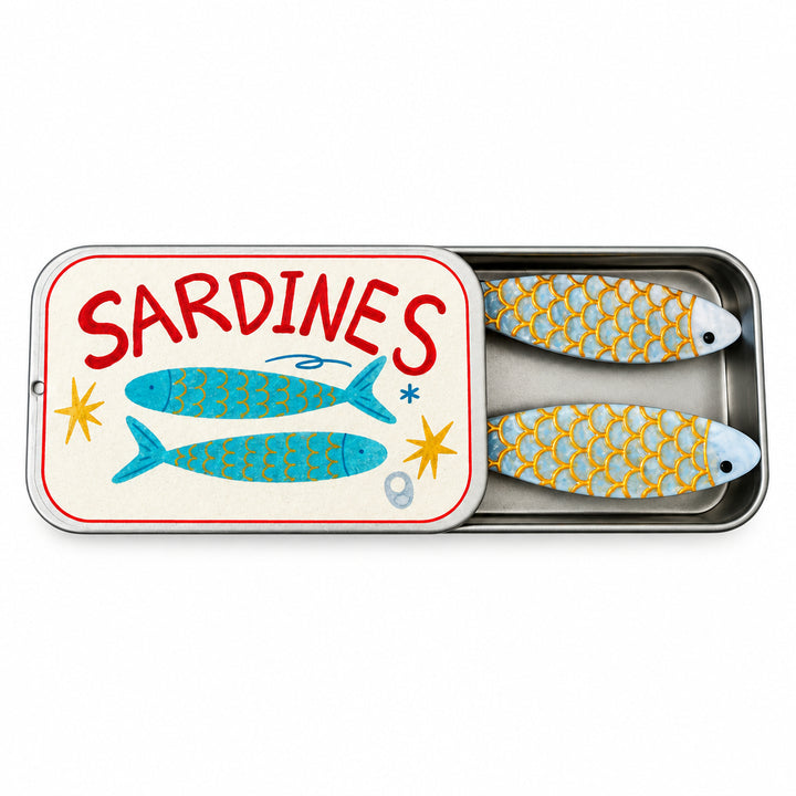 Sardine Hair Clips and Case
