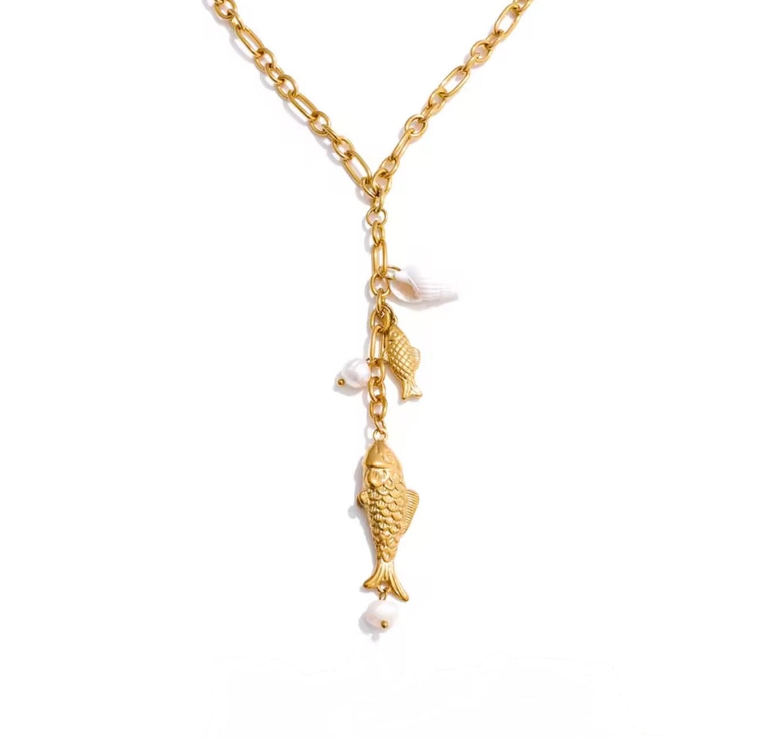 Positano Fish Charm Necklace