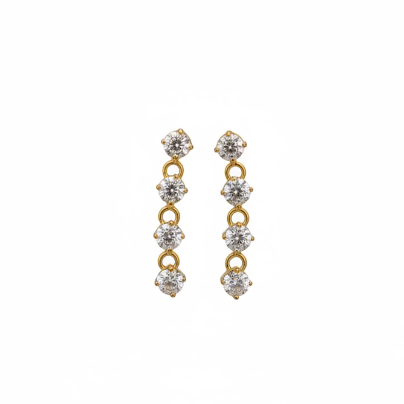 Elia Small Drop Diamond Earrings
