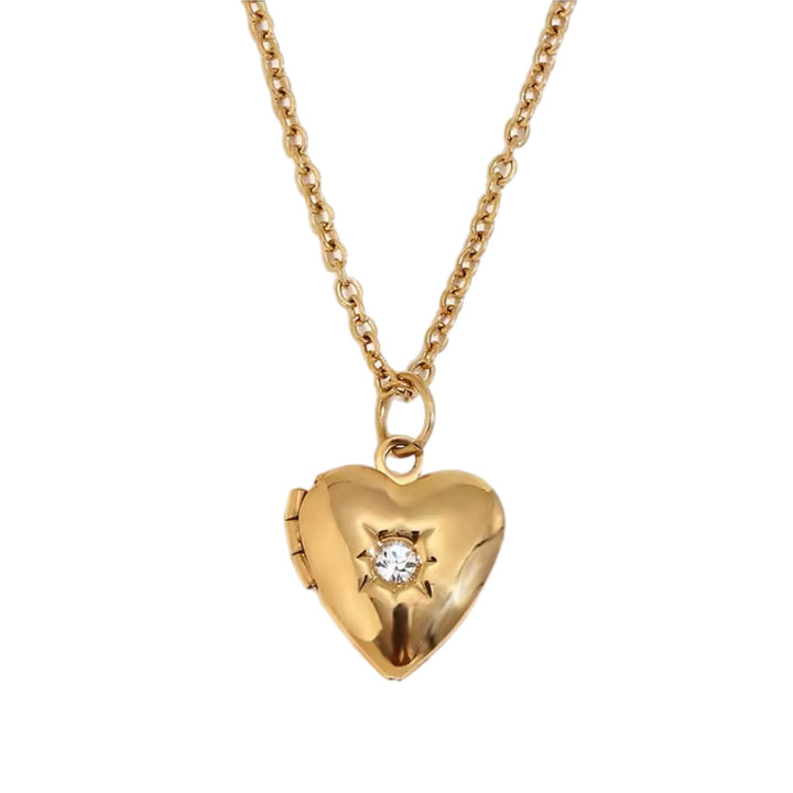 Alma Heart Locket & Birthstone Necklace