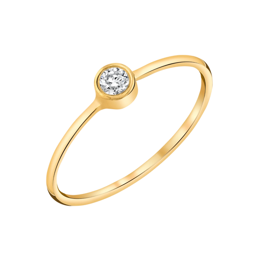 Ganessa 14K Diamond Solid Gold Ring