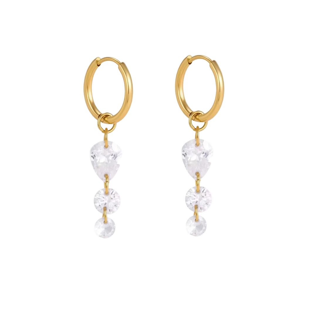 Colette Drop Diamond Huggies