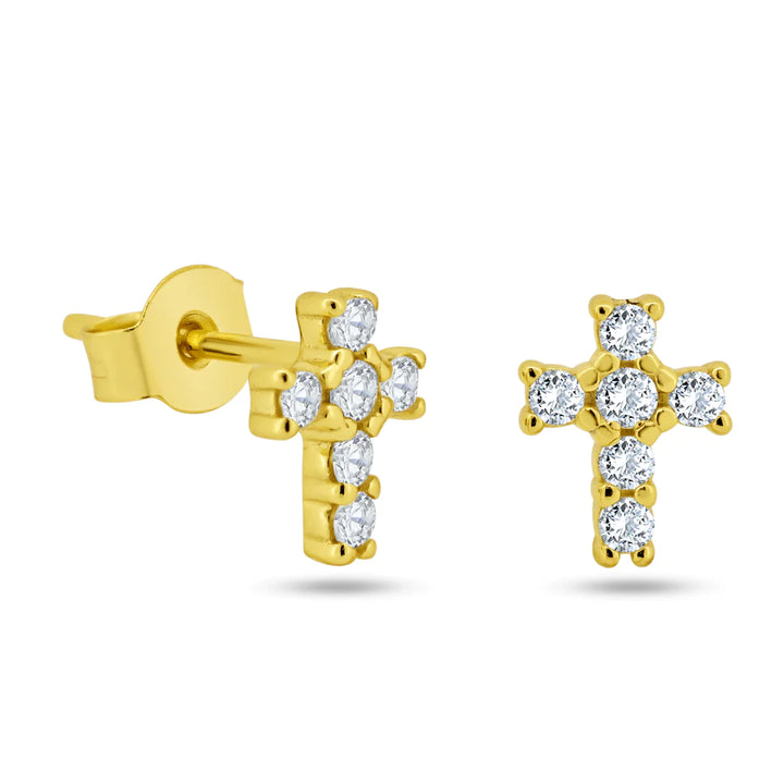 Cross CZ Earrings