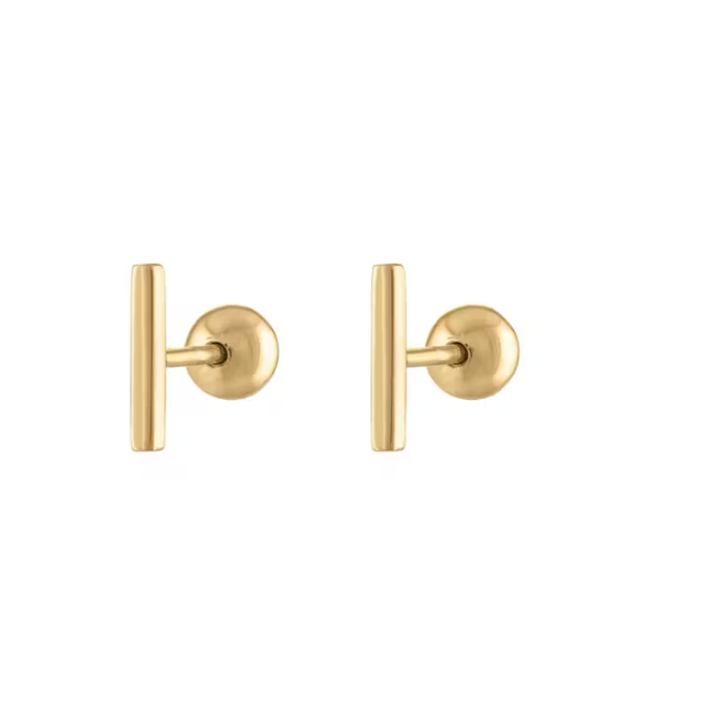 14K Ball Back Earrings