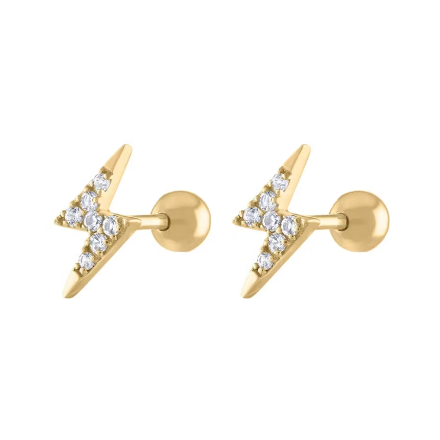 14K Ball Back Earrings