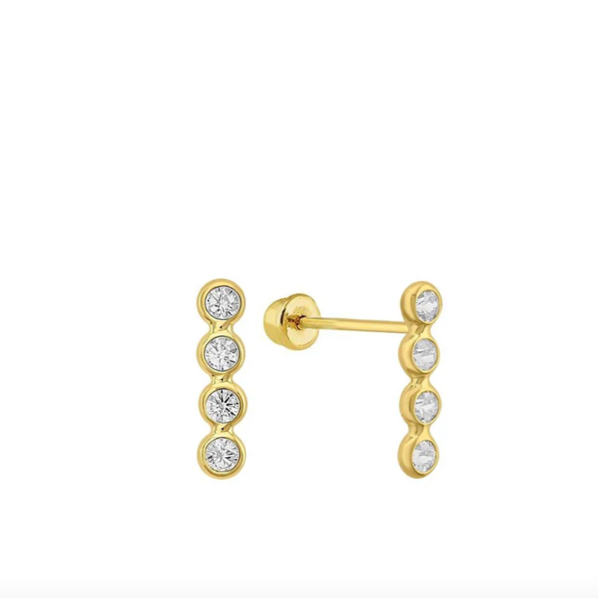 14K Ball Back Earrings