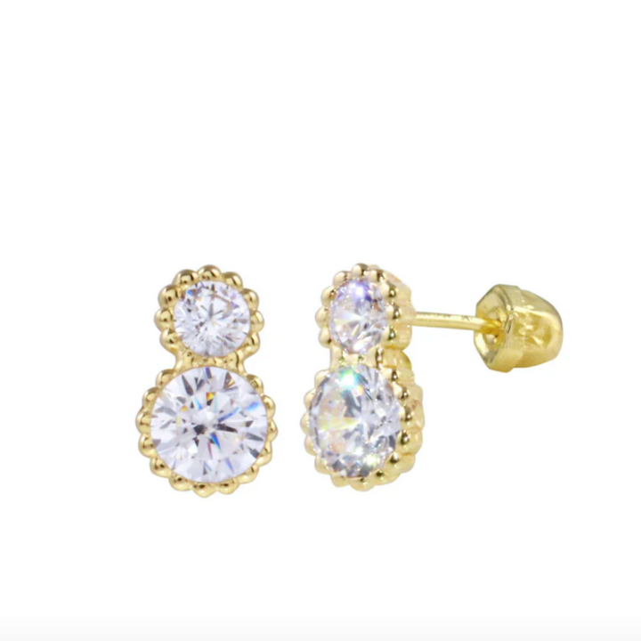 14K Ball Back Earrings