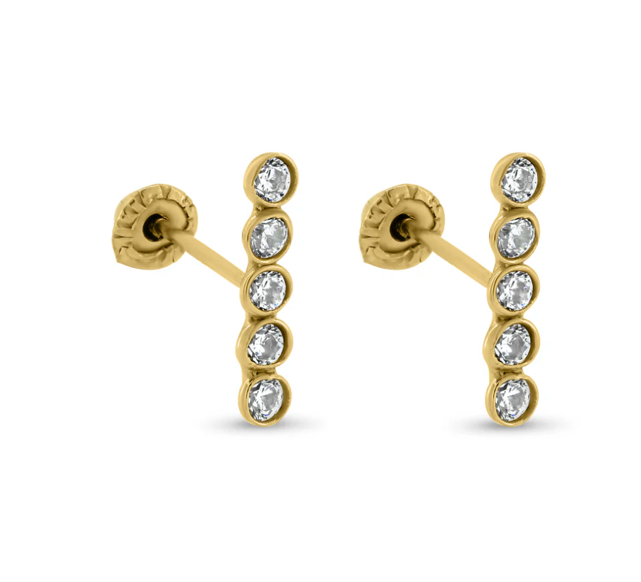 14K Ball Back Earrings