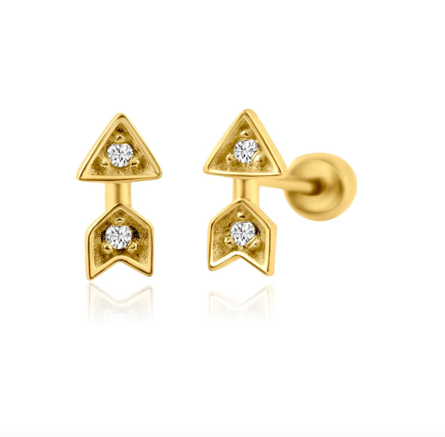 14K Ball Back Earrings