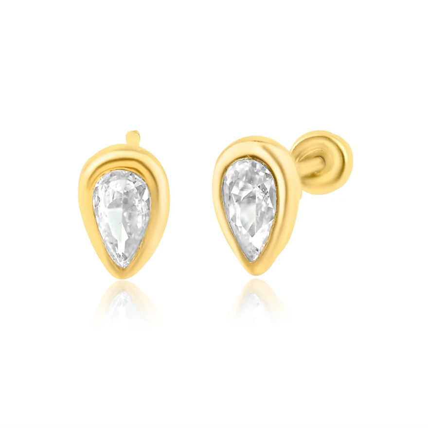 14K Ball Back Earrings