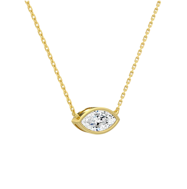 Alora Marquise Bezel Solitaire Necklace