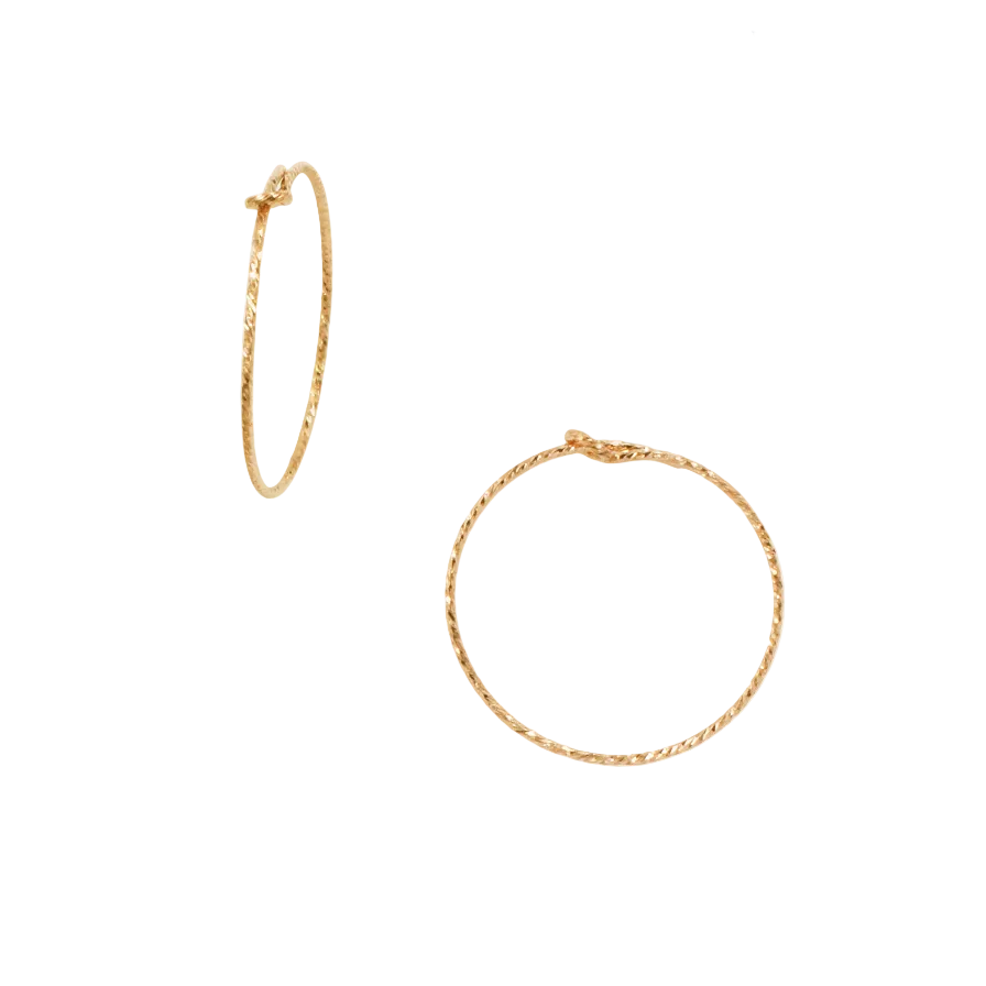 Mel Hammered GF Hoops