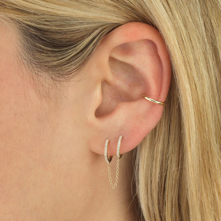 Garra 14K Diamond Huggies