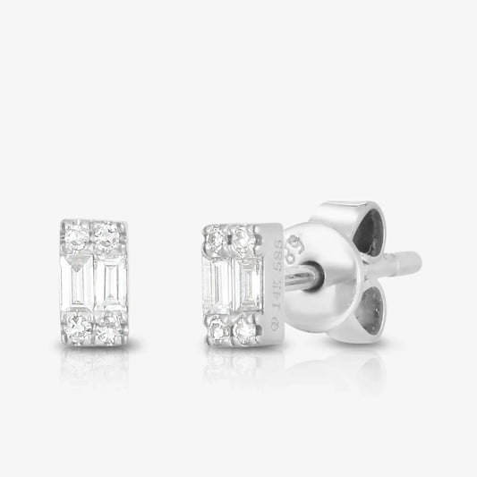 Lini 14K Mini Baguette Diamond Earring