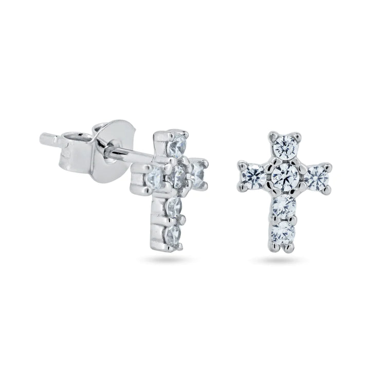 Cross CZ Earrings