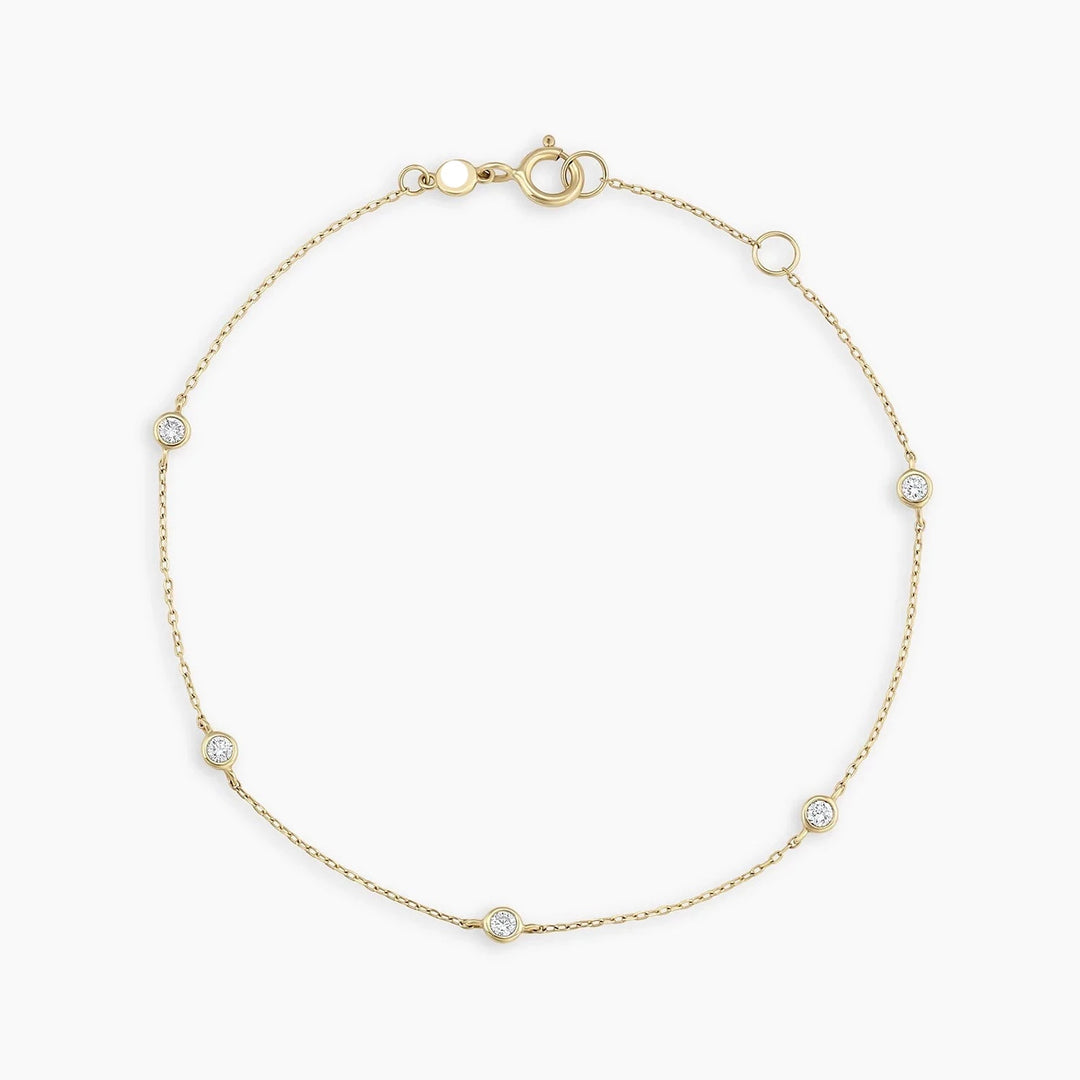 Gina 14K 5 Station Diamond Bracelet
