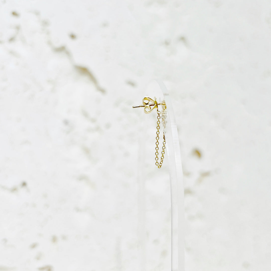 Lazza 14K 4 Diamond Earring